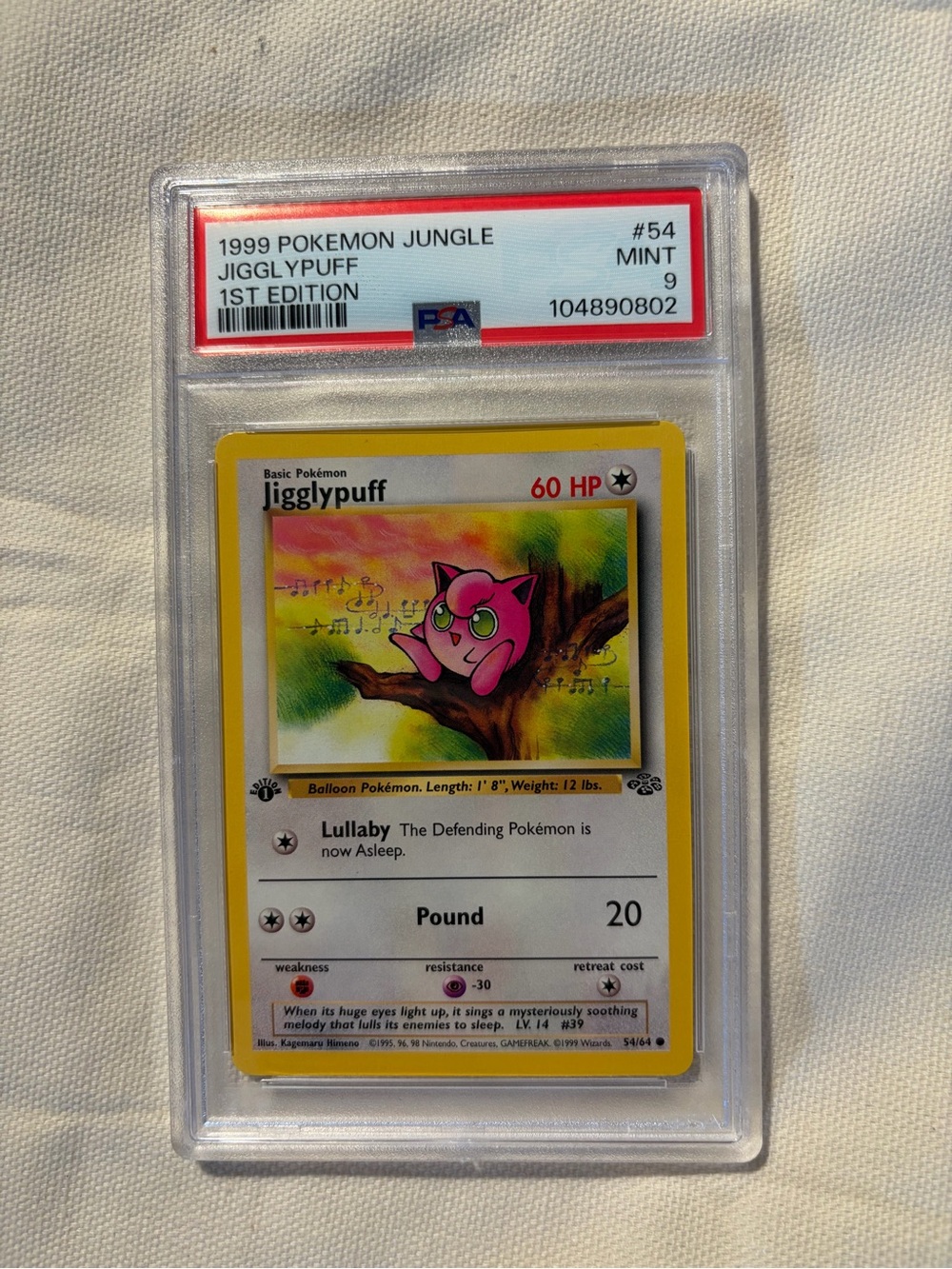 Pokemon Jigglypuff 1999 1st Edition Jungle PSA 9